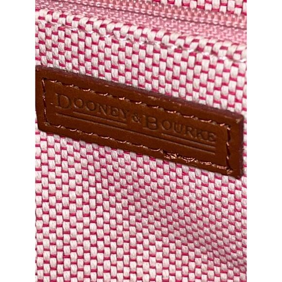 Dooney & Bourke Monogram Canvas Leather Tote Shoulder Bag Crossbody - Picture 7 of 8